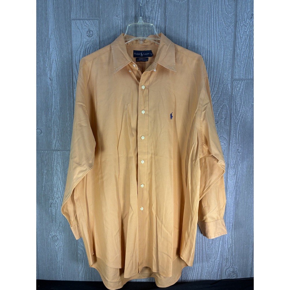 Polo Ralph Lauren Mens XL Orange Oxford Shirt Yarmouth Classic Fit Button Down